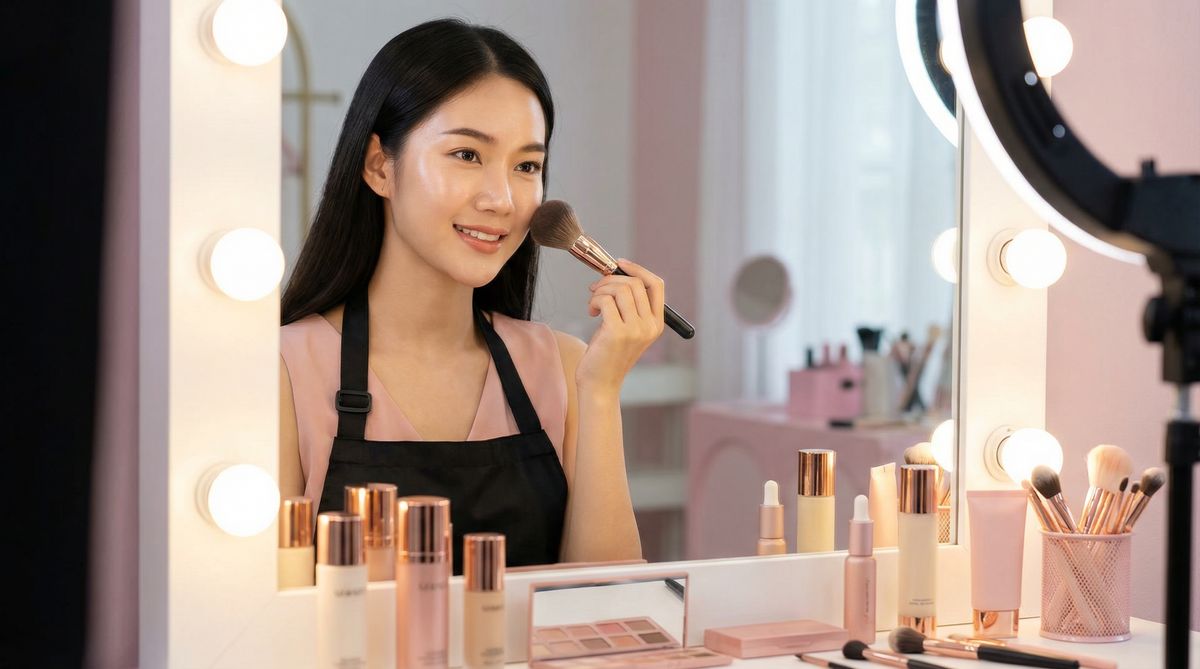 国产自拍美妆视频教程